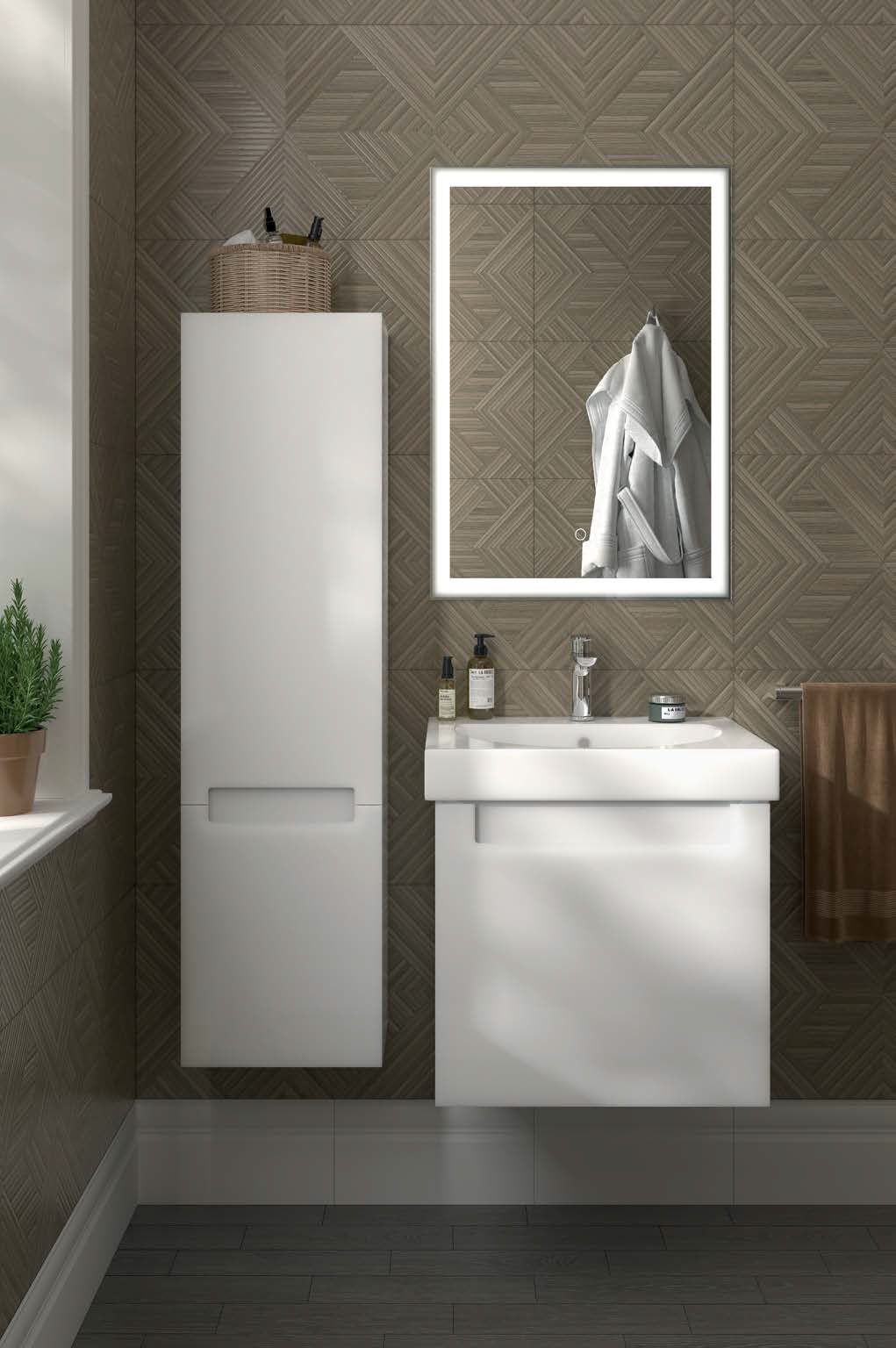 Тумба с раковиной Kerama Marazzi Buongiorno Plus 60 см, 1+1 ящик дуб кантри/белый