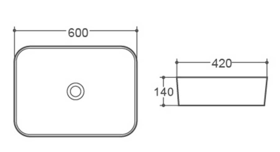 Раковина Vincea VBS-304 60 см белый