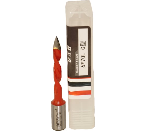 Сверло для сквозных отверстий KWS HW 6х43х70 Z=2 L K6 11.01.09.PZ.06.C.DJ0670L
