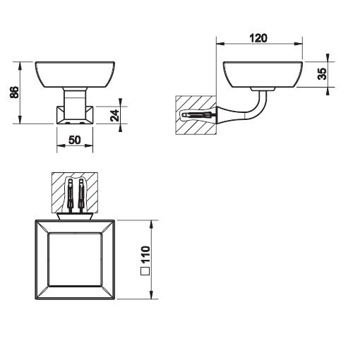 Мыльница подвесная Gessi Mimi 33202.031