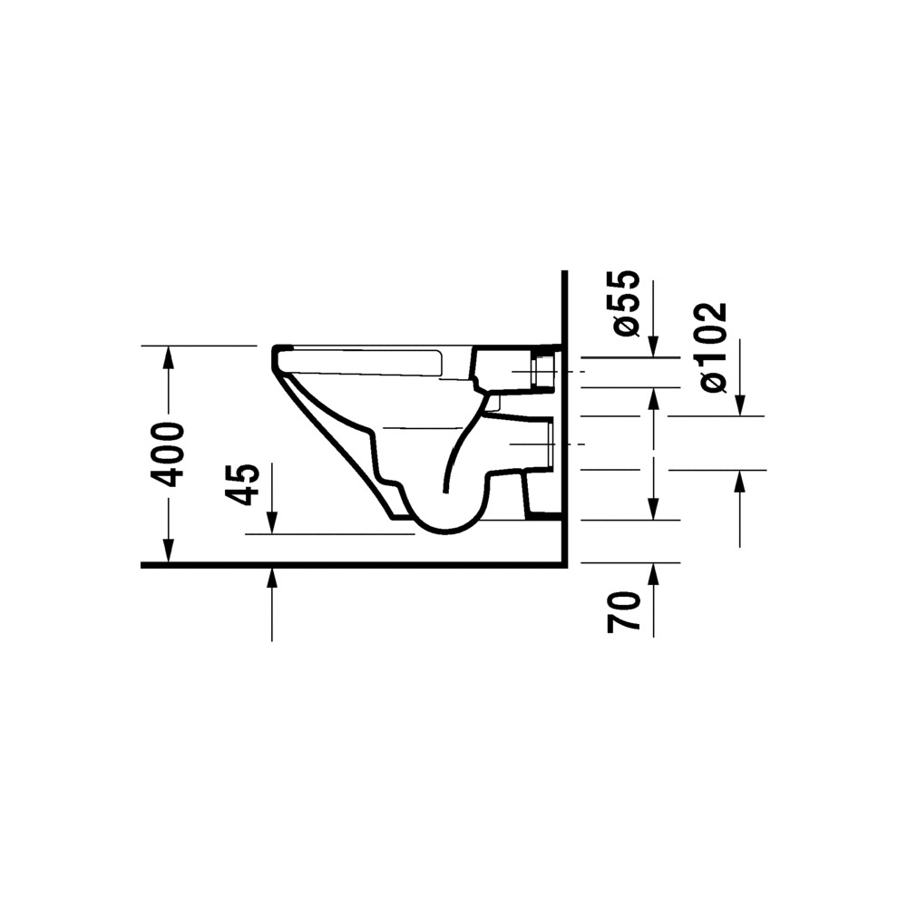 Подвесной унитаз Duravit DuraStyle 45510900A1 (с крышкой SoftClose)