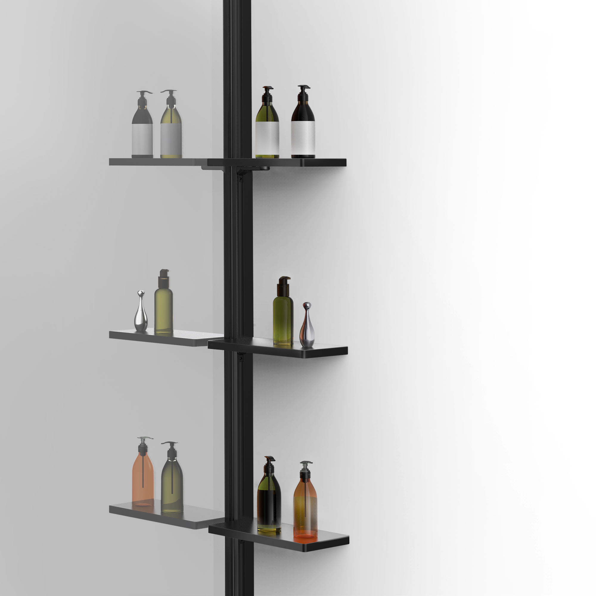 Душевая перегородка Vincea Walk-In VSW-1HWS900MRB 90x200 черный матовый, зеркальное