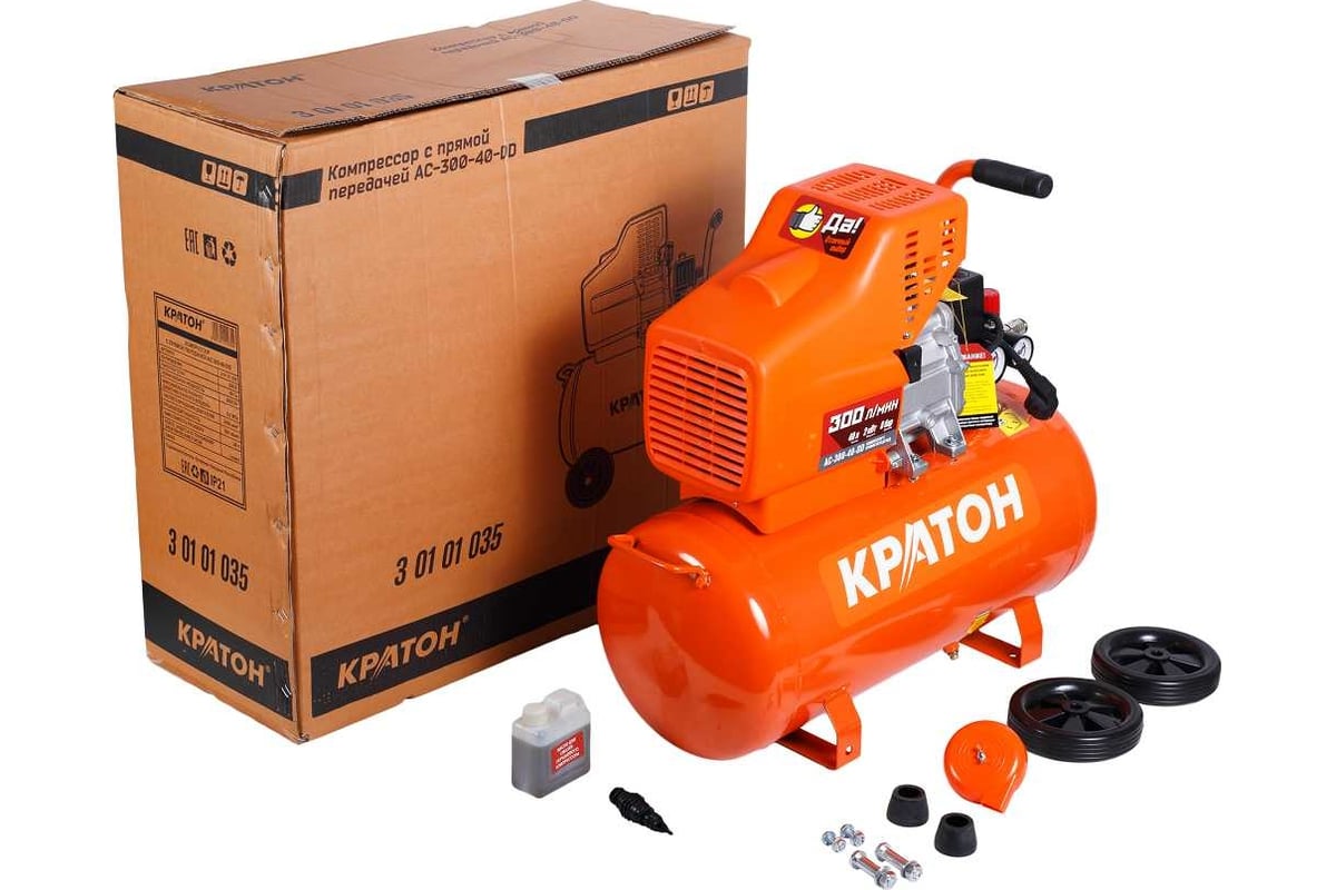 Компрессор с прямой передачей Кратон AC-300-40-DD 3 01 01 035