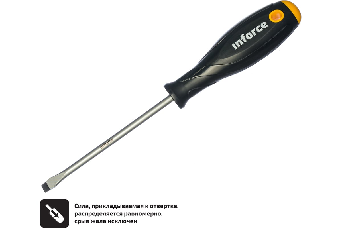 Шлицевая отвертка Inforce SL8x150 06-09-62