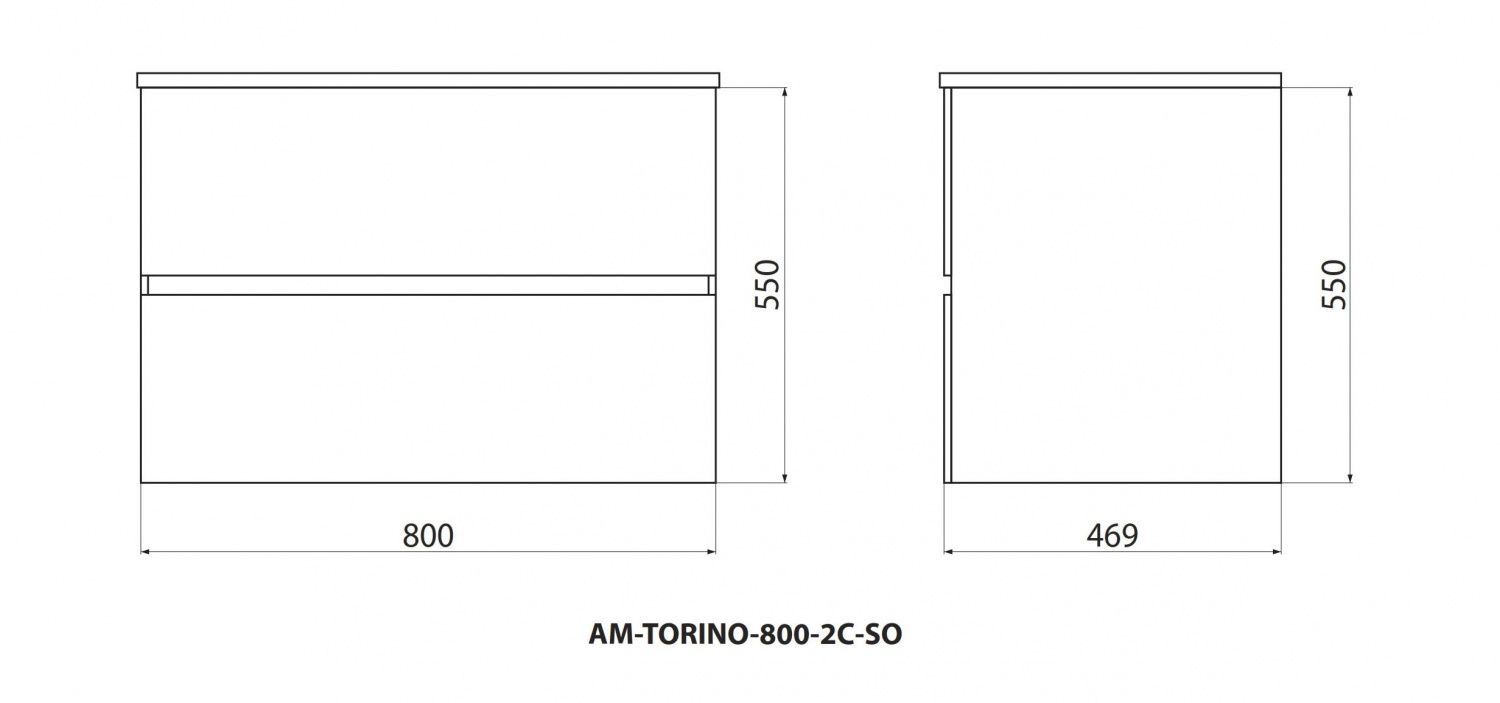 Мебель для ванной Art&Max Torino 80 см сапфир