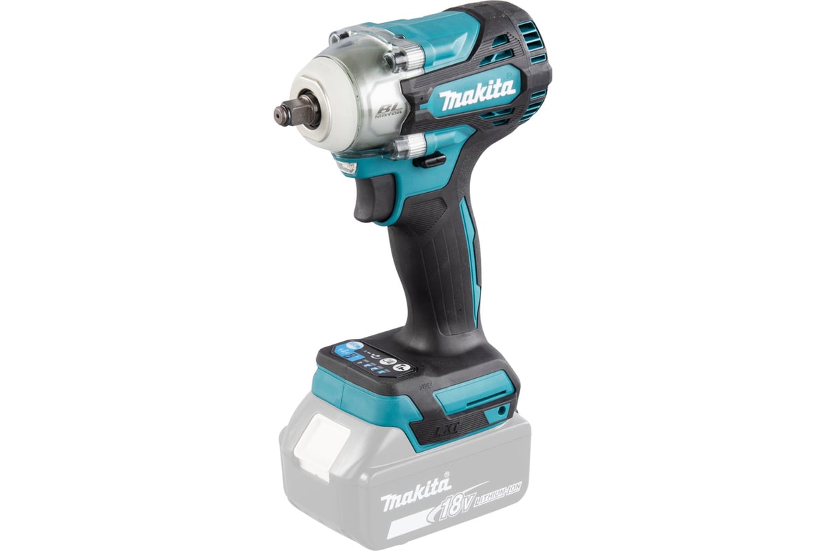 Аккумуляторный ударный гайковерт Makita бесщеточный, 18 В, Li-ion, BL-мотор, 0-3200 об\мин, 0-4000 уд\мин, 300 Нм, 4 скорости, 3\8", подсветка, М10-М20, б/акк и ЗУ DTW302Z