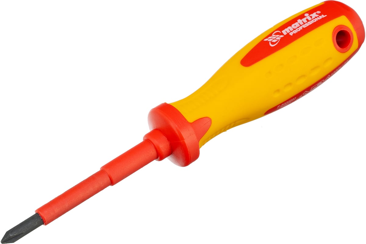 Отвертка Insulated Ph1x75 мм CrMo, до 1000 В, двухкомп. рукоятка Matrix PROFESSIONAL 12926