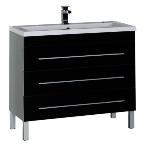 Тумба с раковиной Aquanet Верона 100 см напольная с ящиками