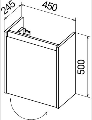 Мебель для ванной BelBagno Kraft Mini 45 см Pino Pasadena