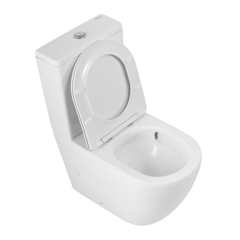 Чаша для унитаза BelBagno SFERA-TOR BB2141CP-TOR/SC безободковая с крышкой