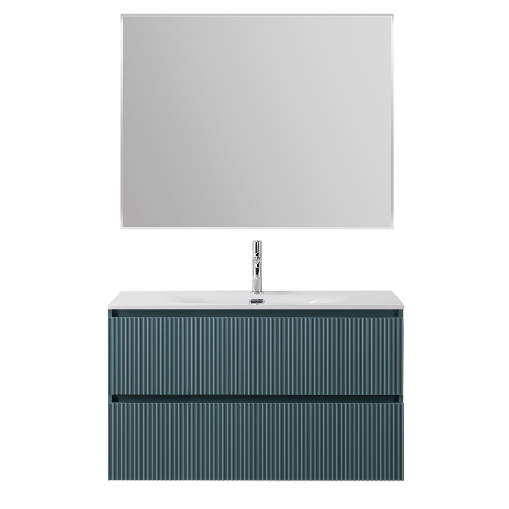 Мебель для ванной BelBagno Uno-Mini 100 см Голубой матовый