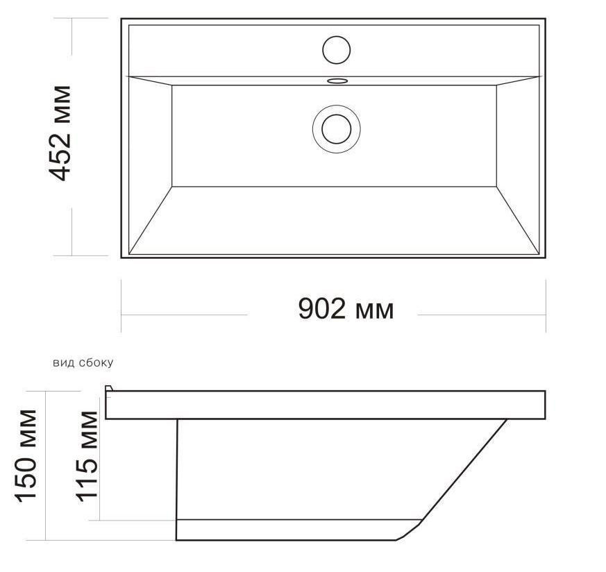 Раковина Madera Classica 90 см 4627173210195