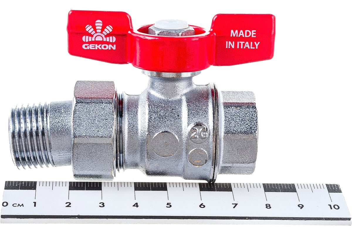 Шаровой кран Gekon ручка-бабочка, 1/2" вн-американка GK 559 12