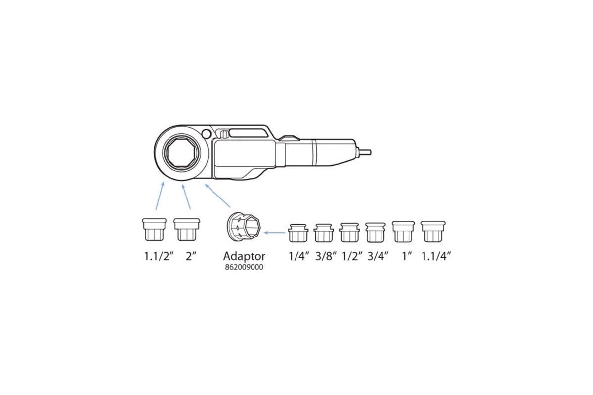 Электрический клупп в кейсе с головками 1/2”-2” SUPER-EGO supertronic 2000 864220200