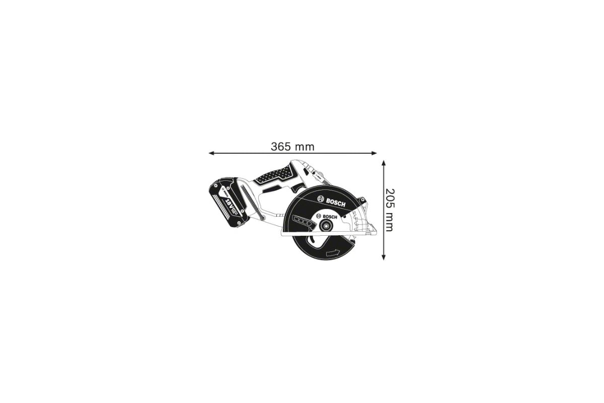 Аккумуляторная циркулярная пила Bosch GKM 18 V-LI Professional Solo 0.601.6A4.001