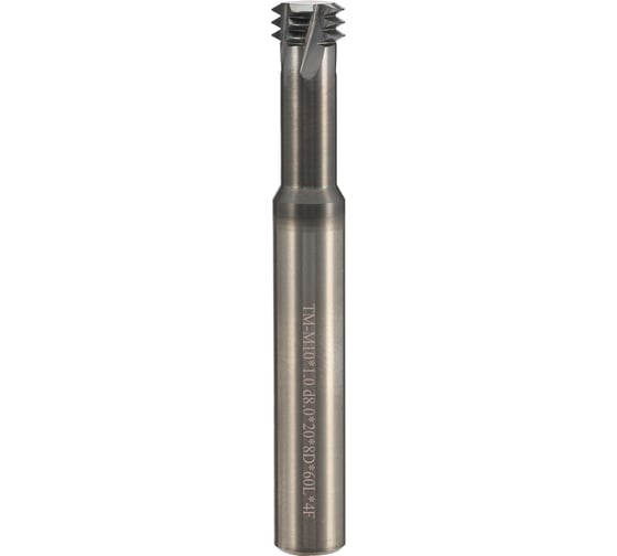 Резьбофреза твердосплавная BSKT 3-витковая М10 шаг 1.0мм AlTiSiN 8.0х20х60х8мм BSE008S017