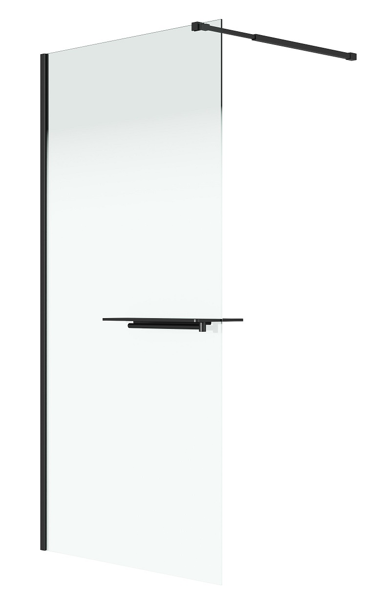 Душевая перегородка Niagara Nova NG-582-12BLACK 120x200 белый градиент, профиль черный матовый