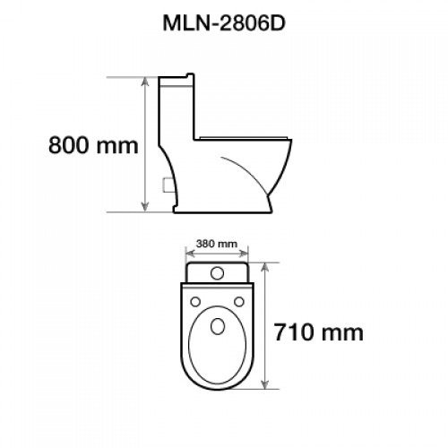 Унитаз моноблок Melana MLN-2806D