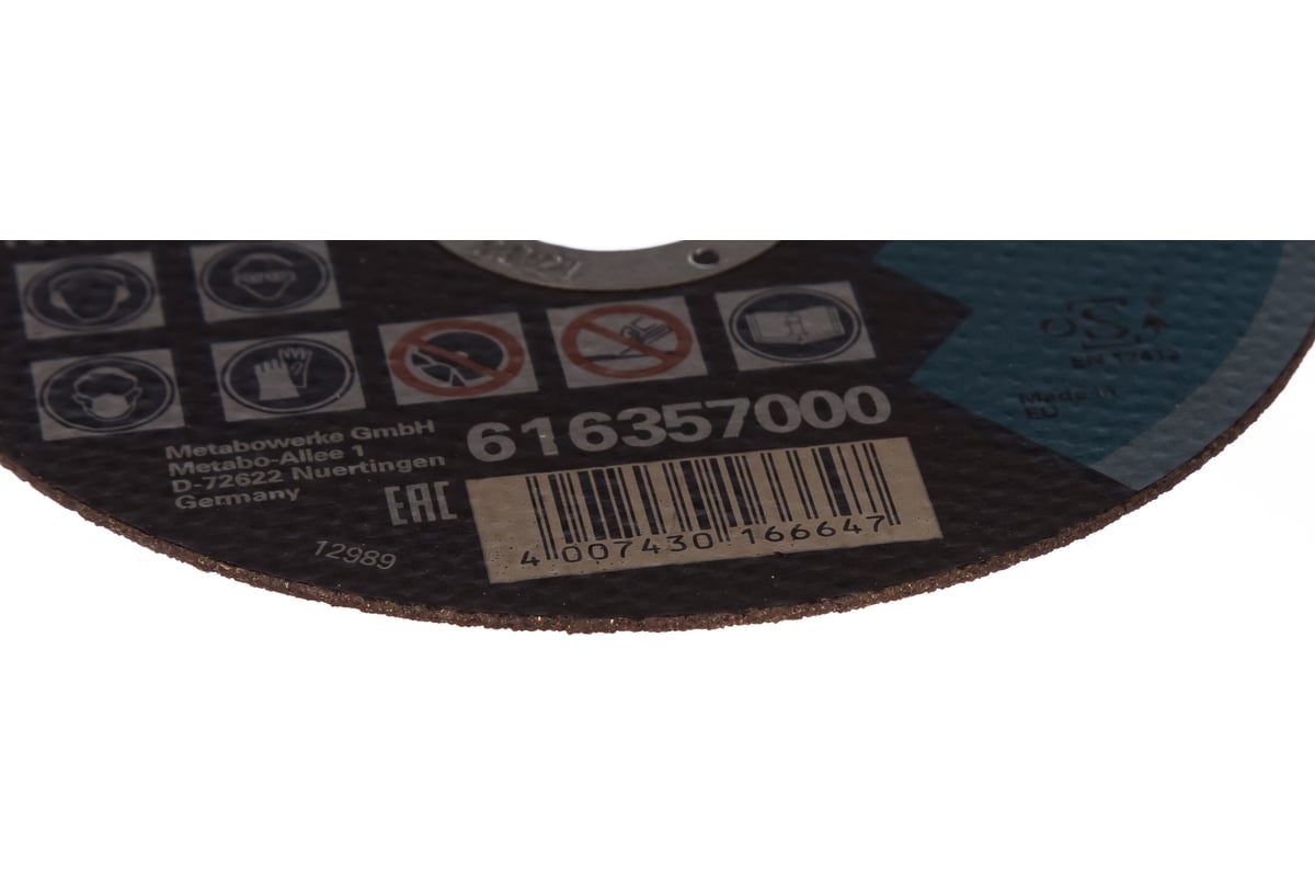 Диск отрезной 125x22 мм (10 шт.) в металлической коробке Metabo 616359000