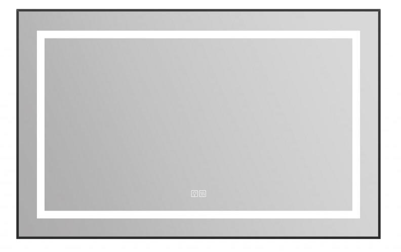 Зеркало BelBagno SPC-KRAFT-1085-685-TCH-WARM-NERO 110x70 см антипар, черный в алюминиевой раме