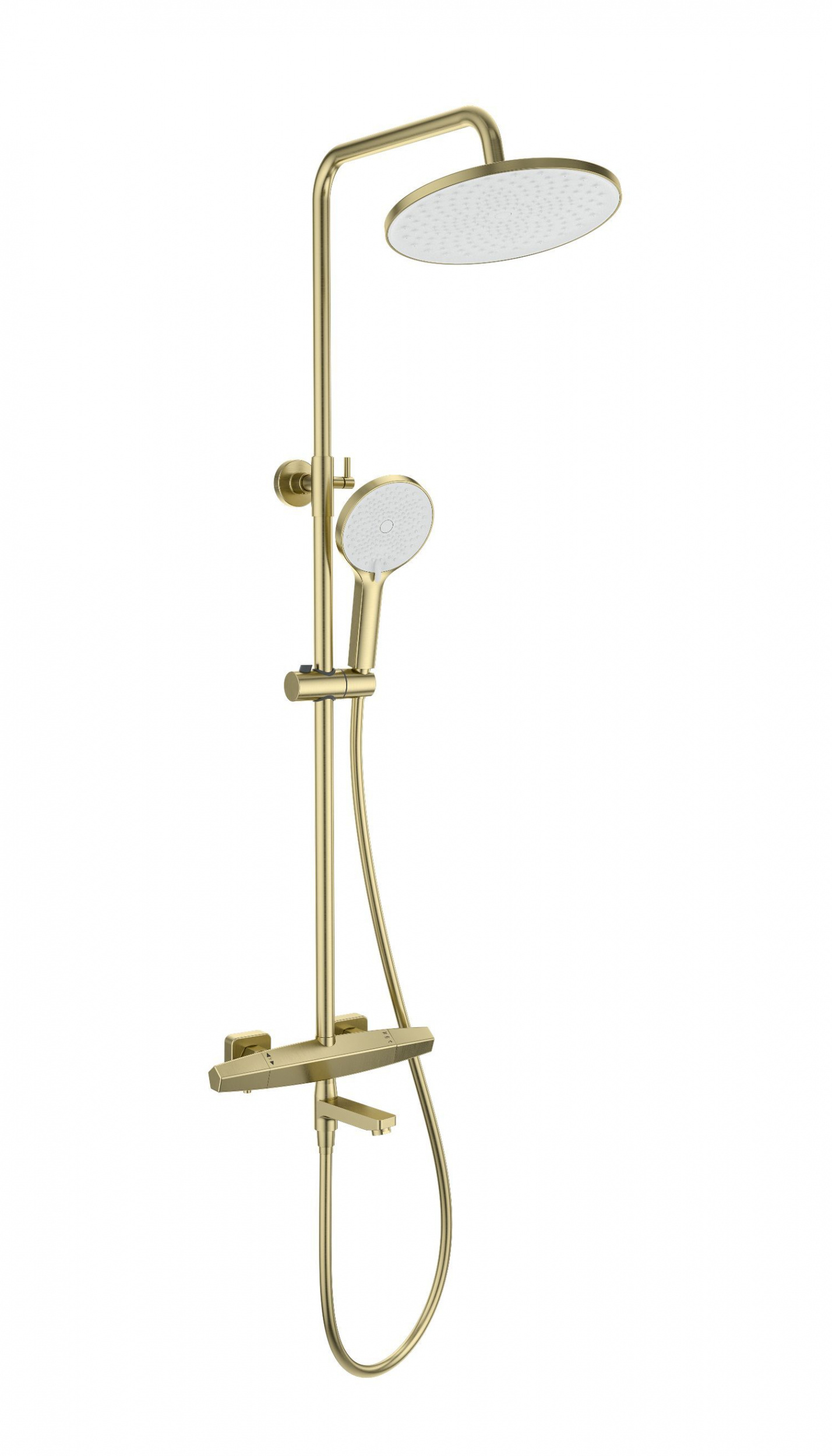 Душевая стойка Wonzon&Woghand Neo WW-B3046-A1-BG термостат, брашированное золото