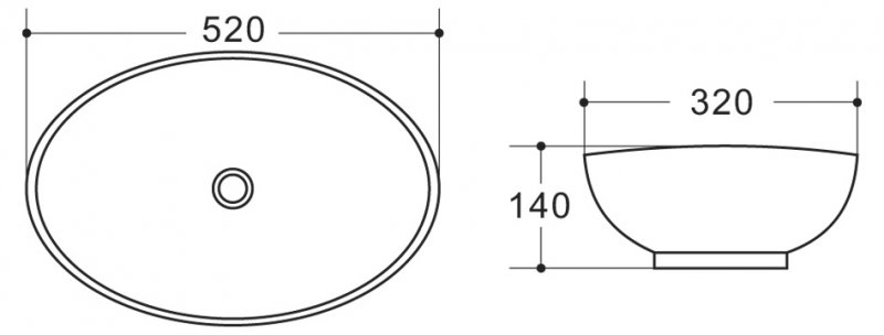 Раковина BelBagno BB1147 52 см