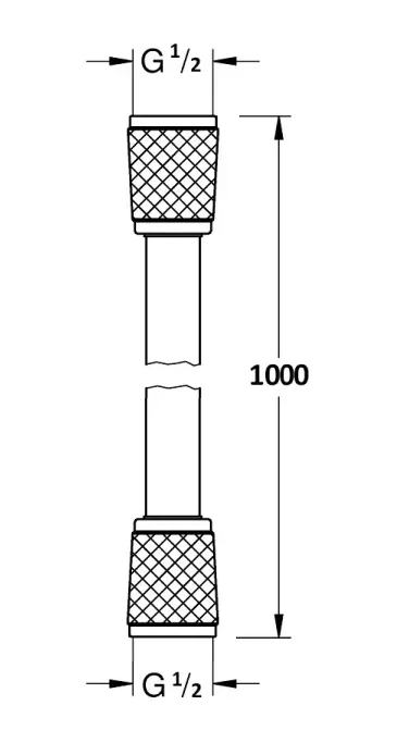 Шланг AQUAme AQM1501CR 100 см ПВХ, хром