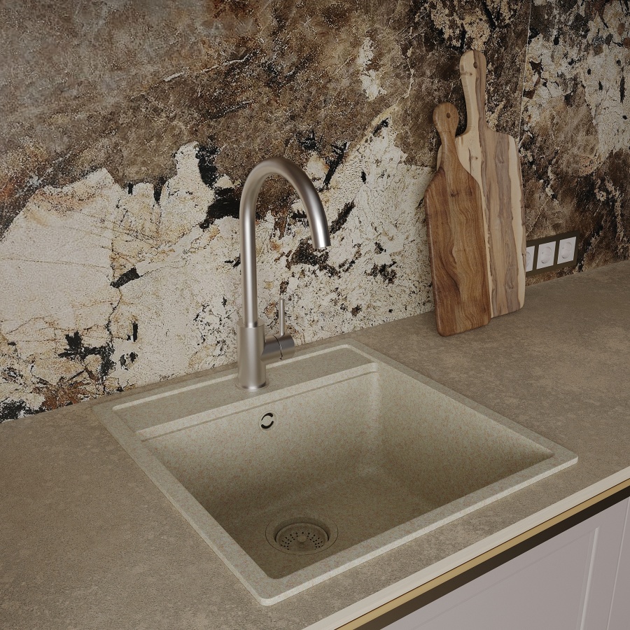 Смеситель для кухни Oliveeka OL-963002-BN никель матовый