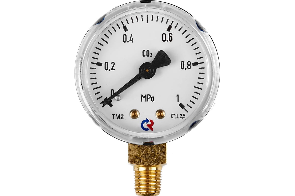 Манометр 1 МПа, черный, углекислота, 1/8" NPT ПТК 00000041918