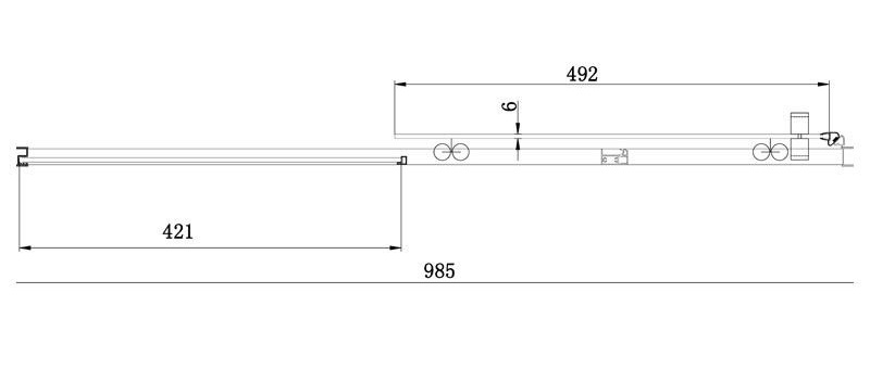 Душевая дверь Aquanet Alfa NAA6121 100x200, прозрачное стекло