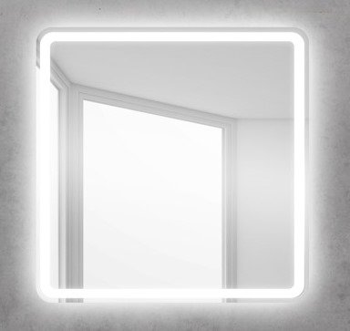 Зеркало BelBagno SPC-MAR-800-800-LED-BTN 80x80 см кнопочный выключатель