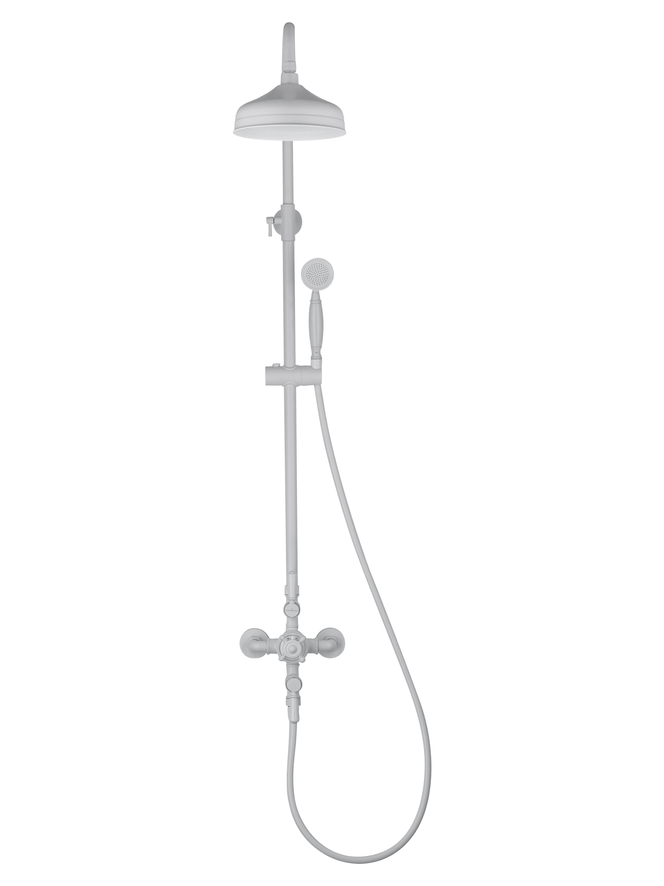 Душевая стойка Wonzon&Woghand Retro WW-B3041-MW термостат, белый матовый