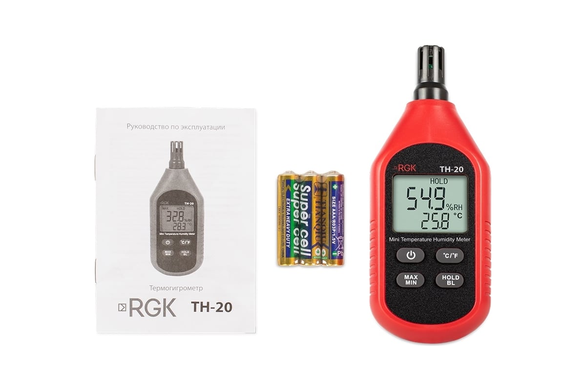Термогигрометр RGK TH-20 с поверкой 778619