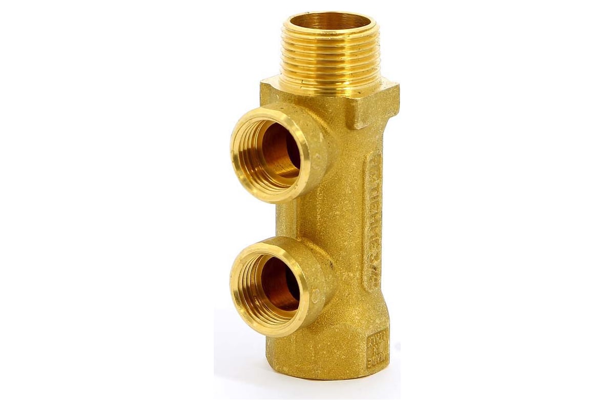 Коллектор Tiemme 2 отвода, 3/4"х1/2"В (латунь) 1910052 / 1932G050402