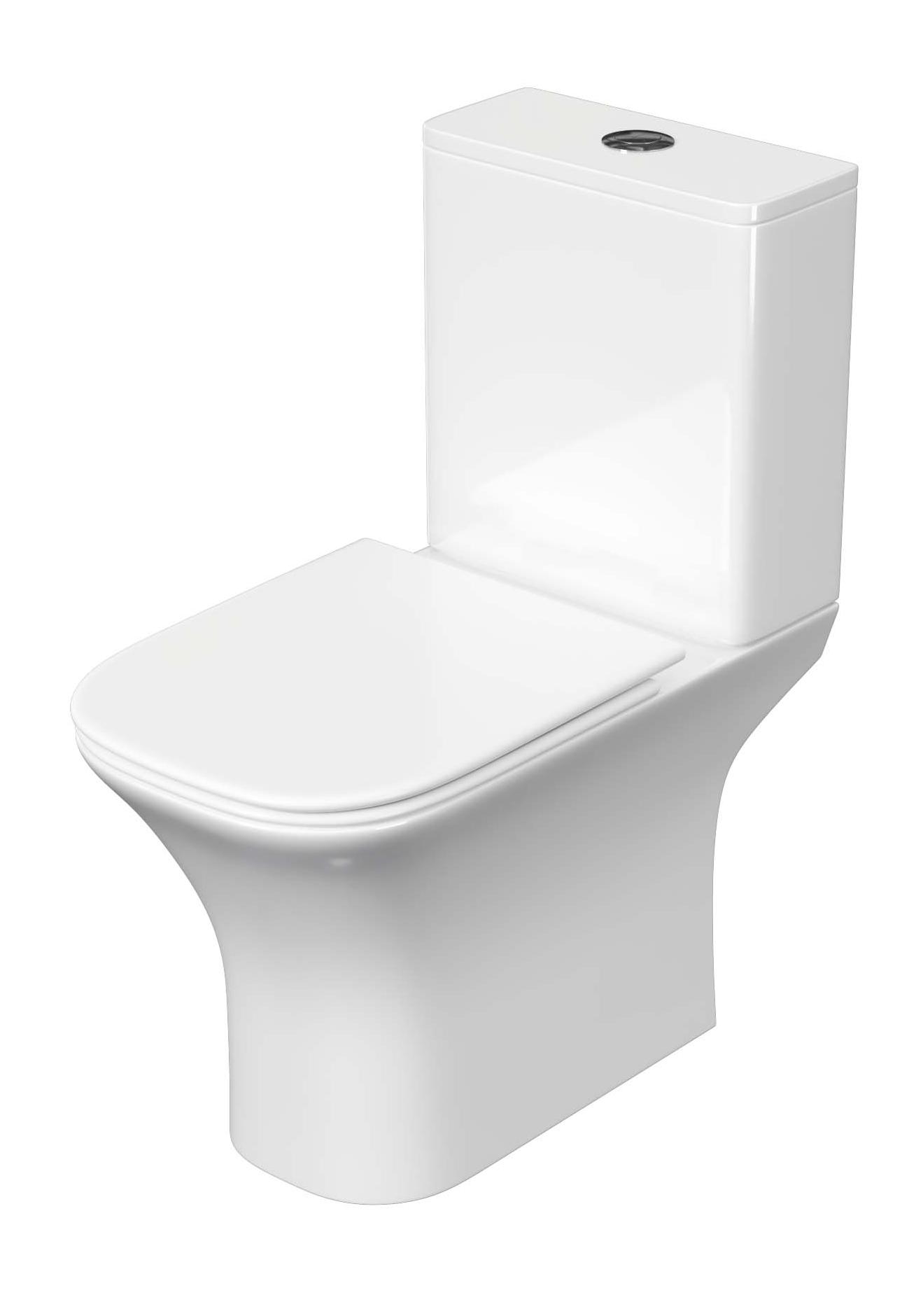 Унитаз-компакт Aquatek Optima Square AQ4411-00 безободковый, с микролифтом