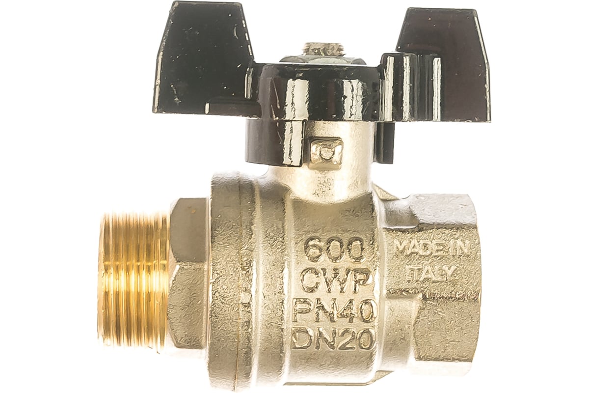 Шаровой кран ELSEN Strong T, 3/4", НВ, ручка-бабочка EV34.2201