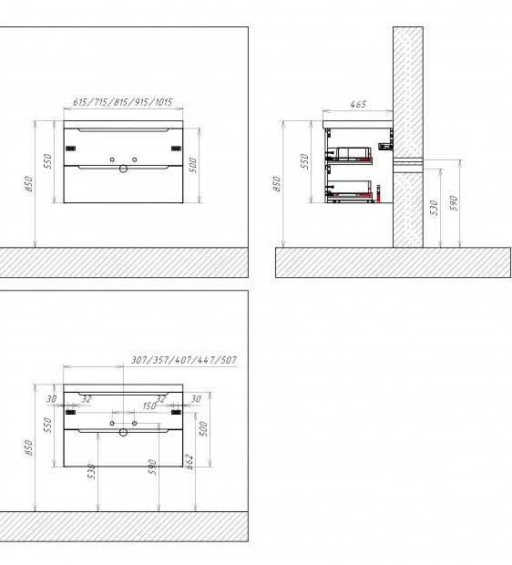 Мебель для ванной BelBagno Etna 70x46x50 см Rovere Moro