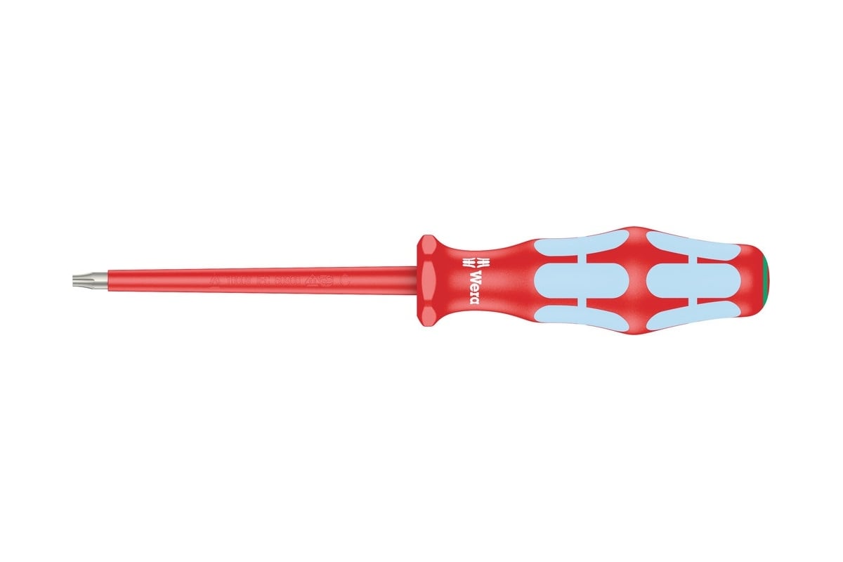 Диэлектрическая отвертка WERA 3167 i TORX VDE, нержавеющая сталь, TX9х80 мм WE-022761