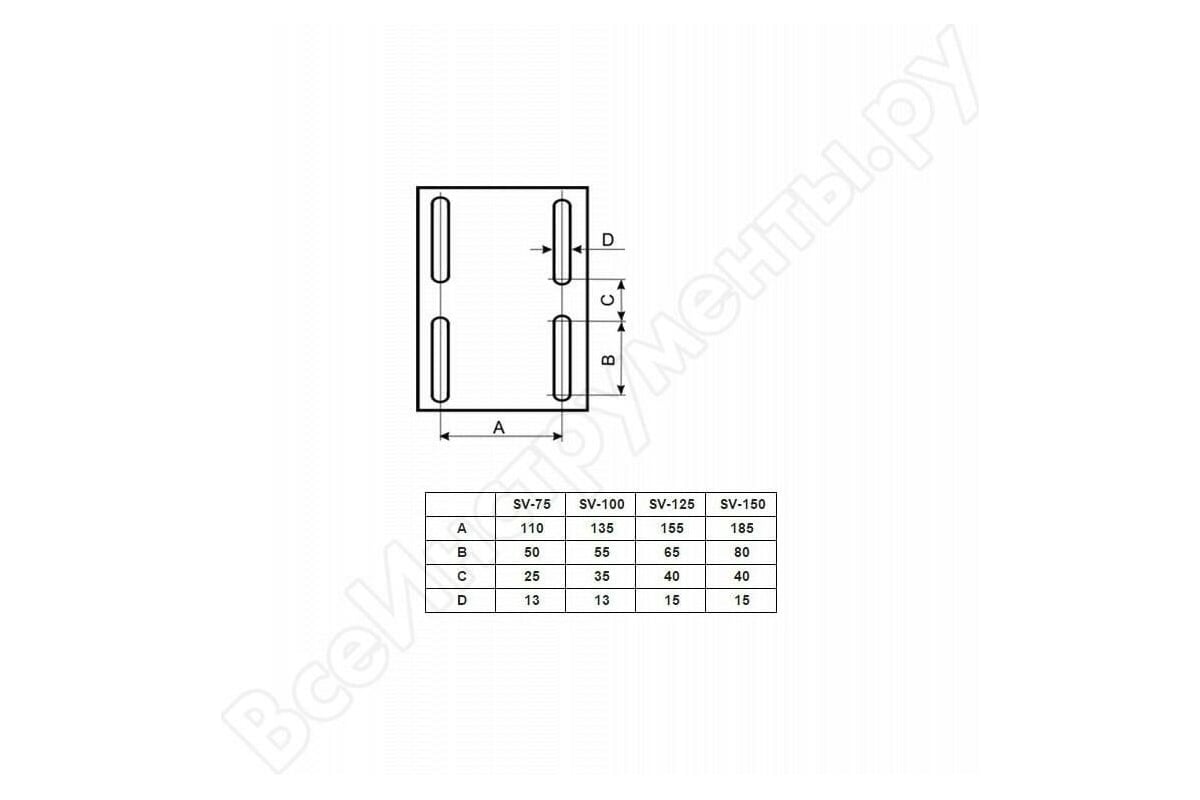 Сверлильные тиски PROMA SV-125 25000125
