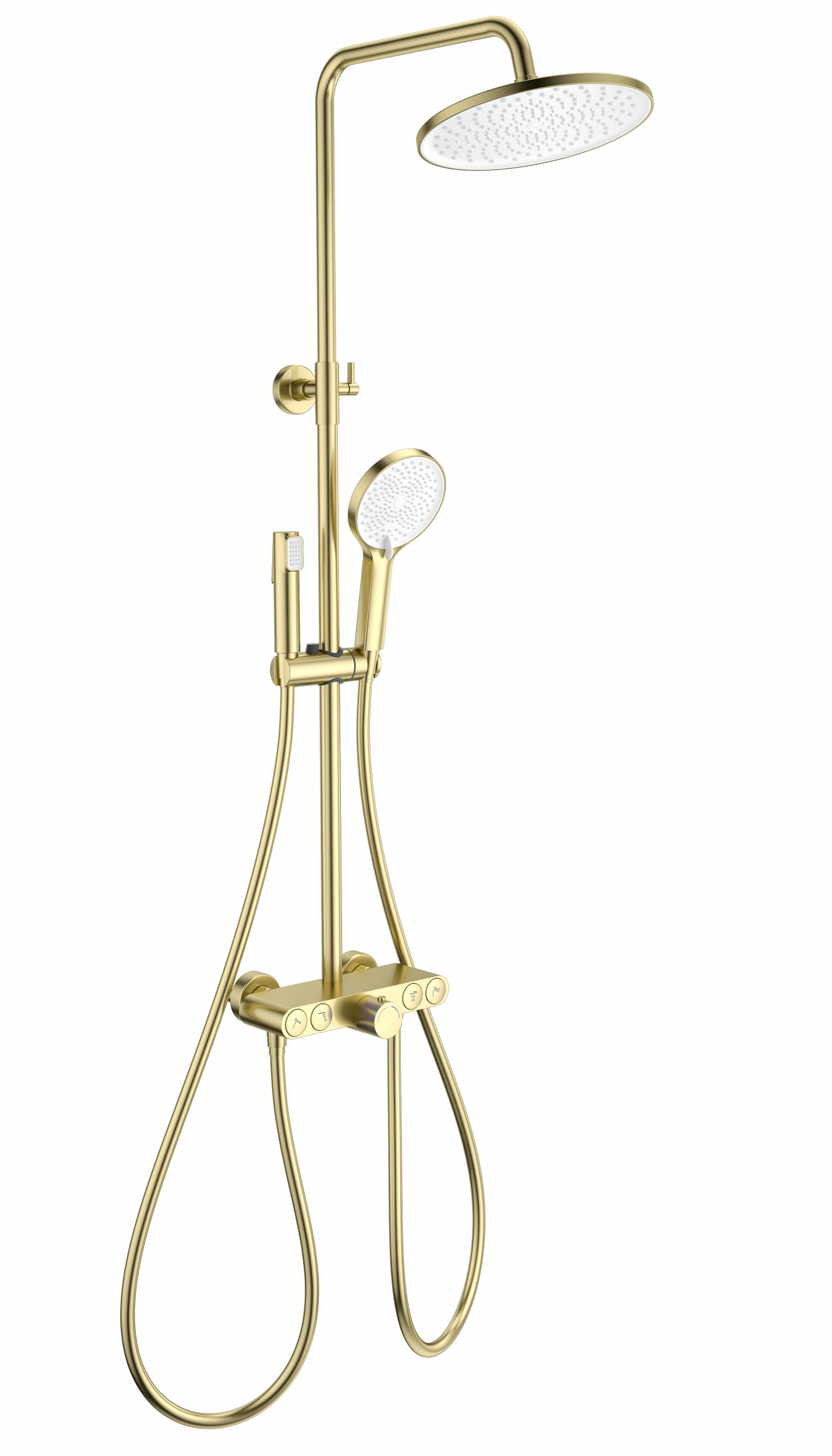 Душевая стойка Wonzon&Woghand Muse Selesta WW-B4113-BG термостат, брашированное золото