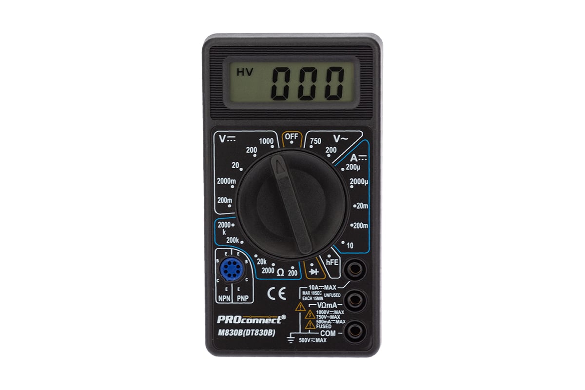 Портативный мультиметр PROCONNECT M830B DT830B 13-3011