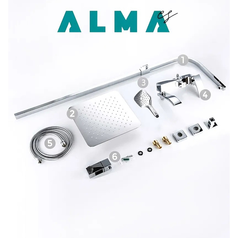 Душевая стойка ALMAes Turia SDI-1820 хром