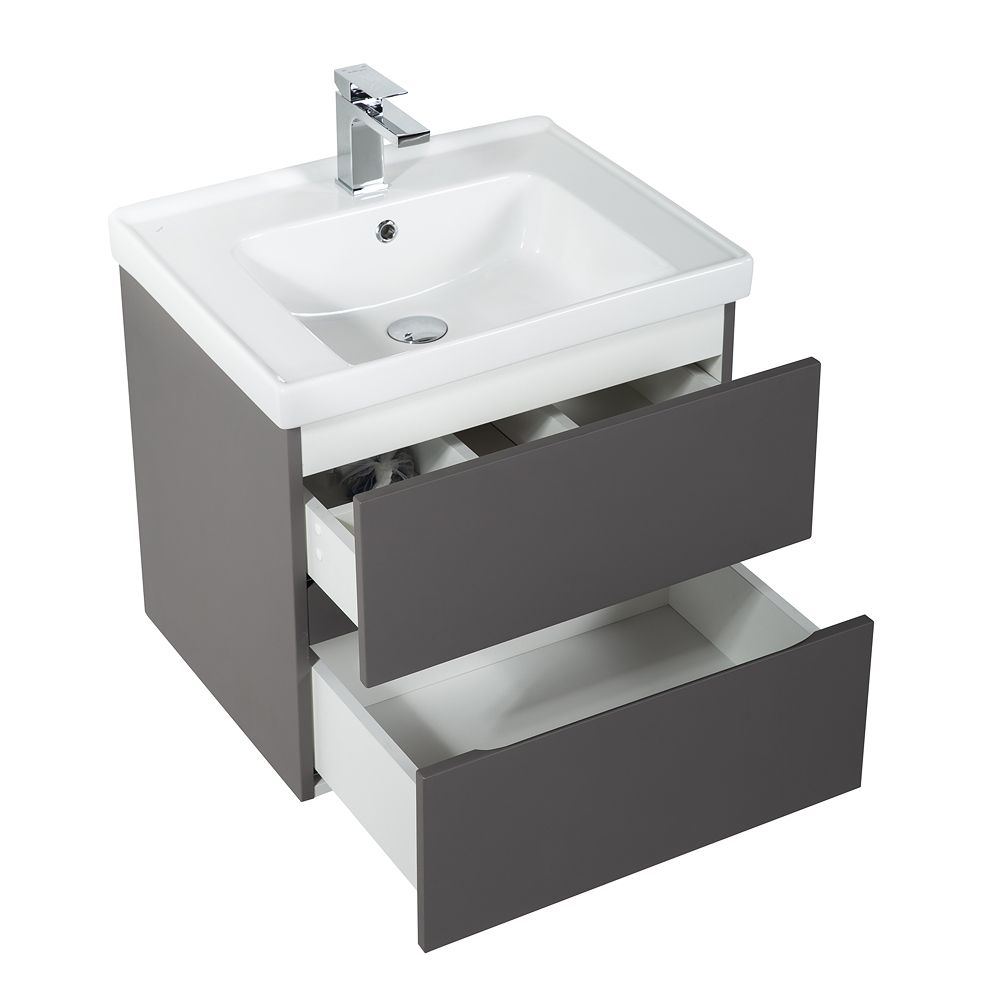 Мебель для ванной Art&Max Techno 60 см смоки софт