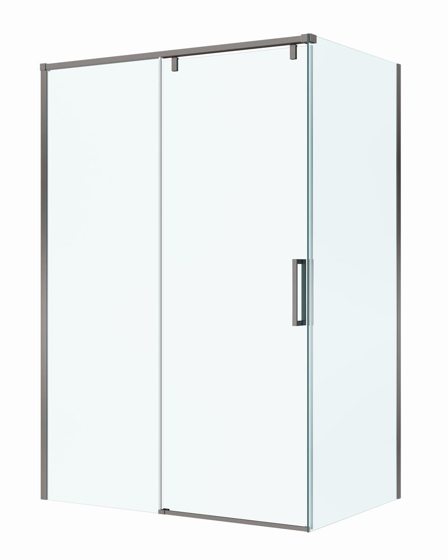 Душевой уголок BelBagno SOFT_CLOSE-1-AH-1-140/90-C-GM 140x90 прозрачный, оружейная сталь Душевой уголок BelBagno SOFT_CLOSE-1-AH-1-140/90-C-GM 140x90 прозрачный, оружейная сталь