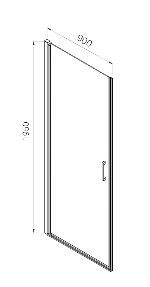 Душевая дверь Vincea Alpha VDP-3AL900CLB 90x195 черный, прозрачное