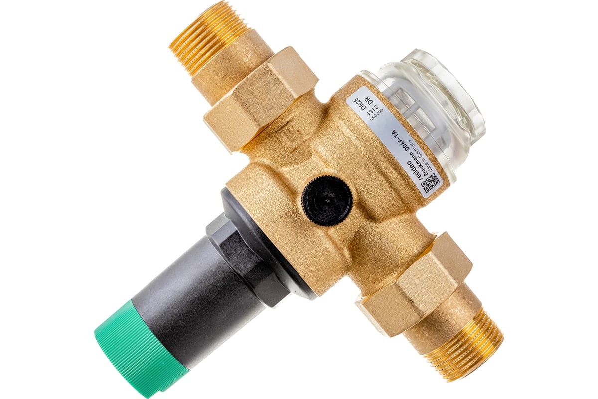 Клапан понижения давления на холодную воду Honeywell диапазон регулировки 1.5-6 атм D06F-1"A