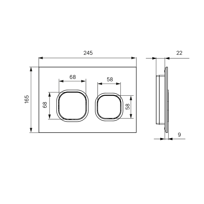 Кнопка смыва Iddis Unifix UNI04WBi77 матовый белый