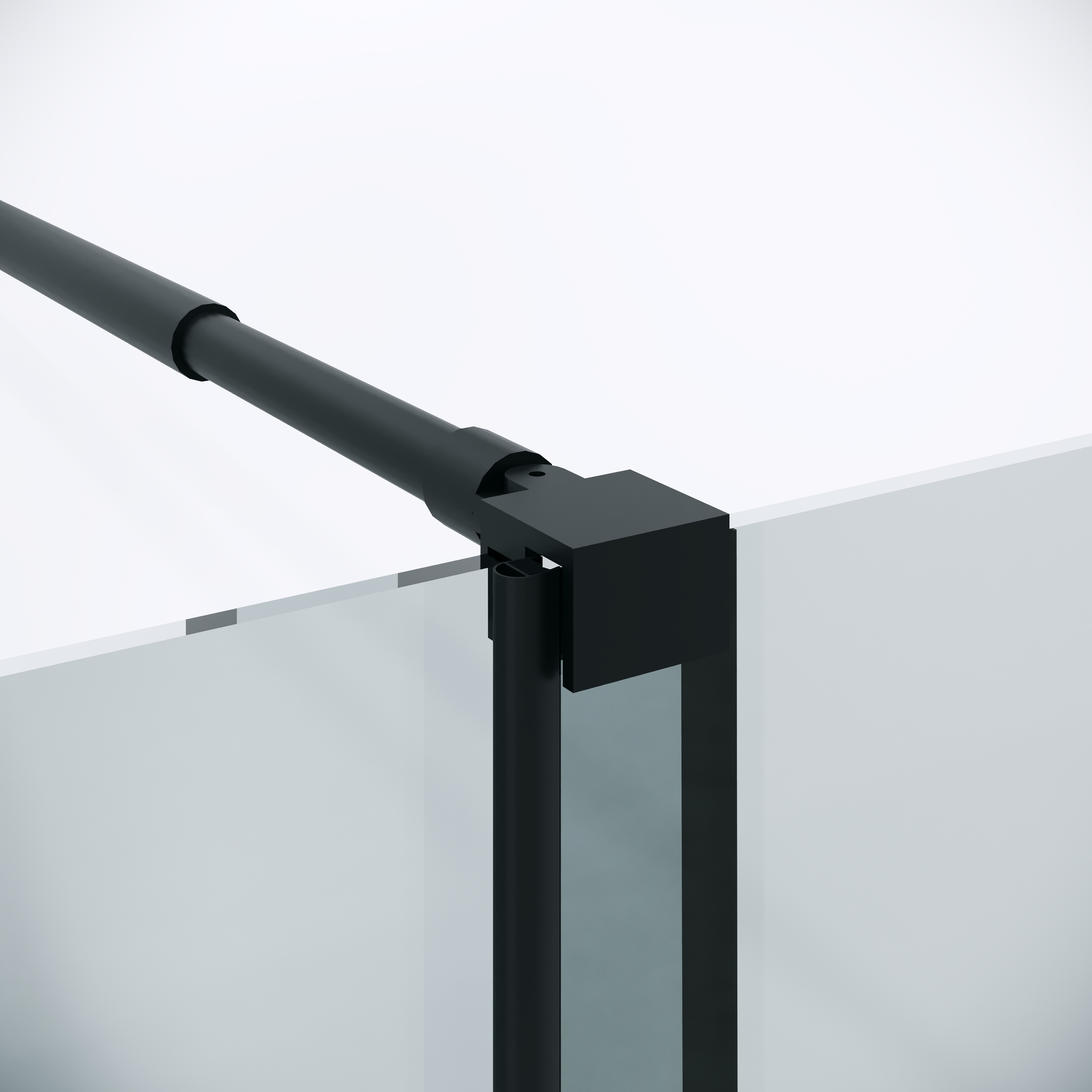 Душевая перегородка Niagara Nova NG-671-12BLACK 120x200 прозрачная, профиль черный матовый