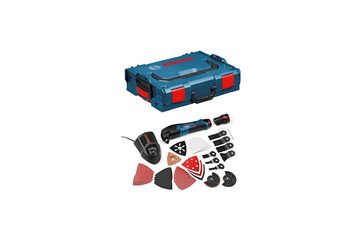 Аккумуляторный резак Bosch GOP 10.8 V-LI + комплект оснастки 36 единиц 0.601.858.00D