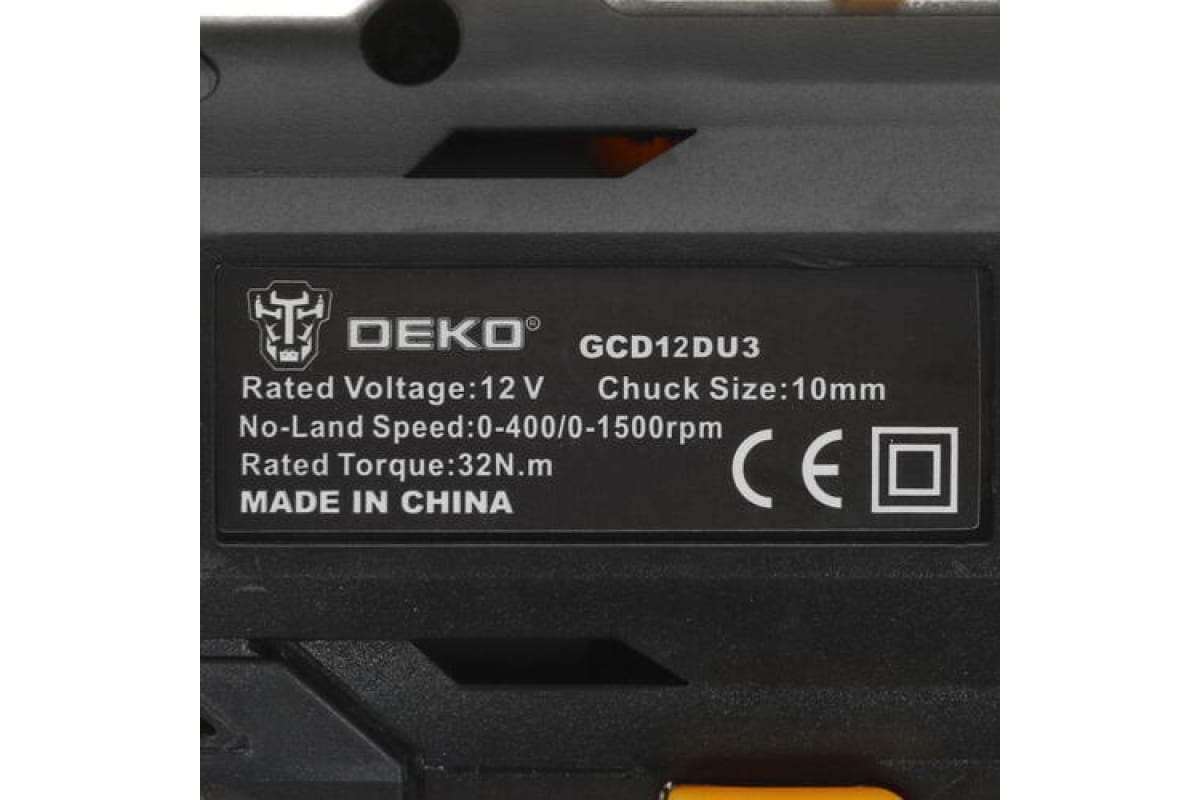 Аккумуляторная дрель-шуруповерт Deko GCD12DU3 SET5 Li-Ion в кейсе + набор инструментов 92 шт., 12 В 063-4148